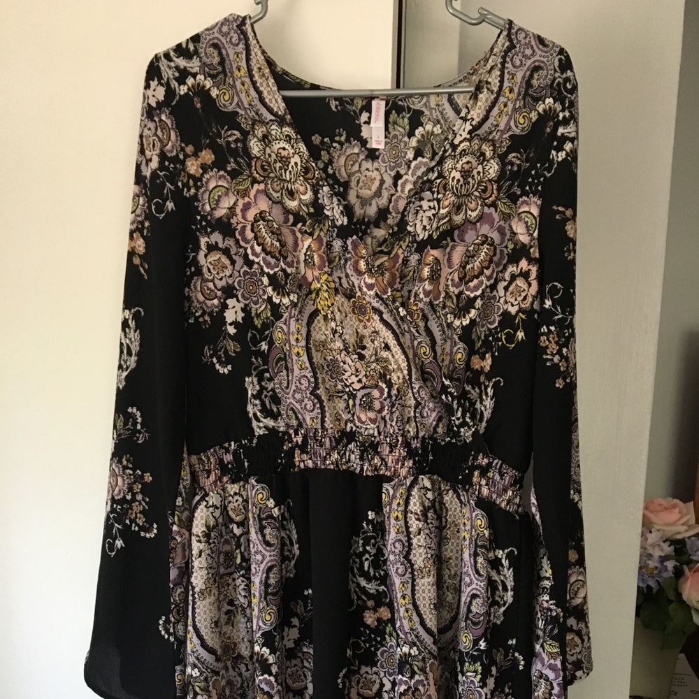 Purple and black dress